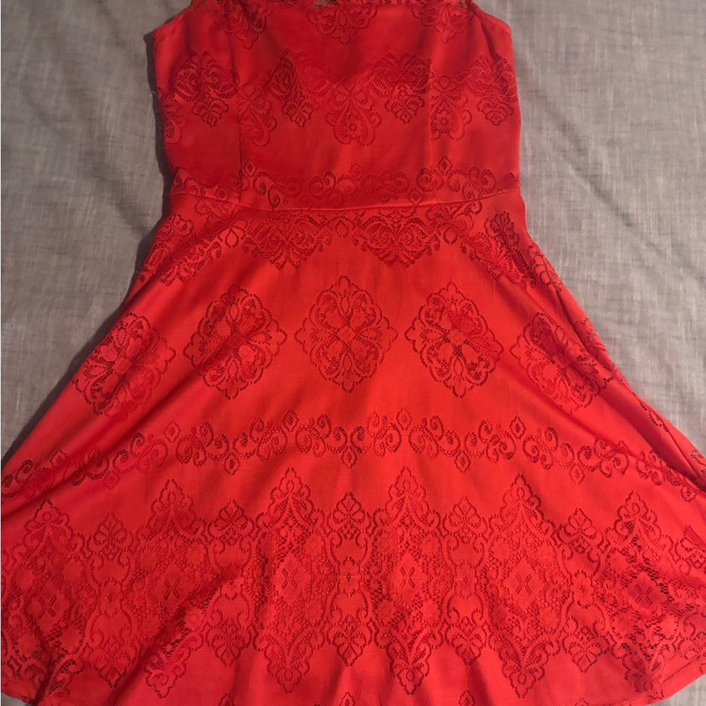 Coral Lace Dress